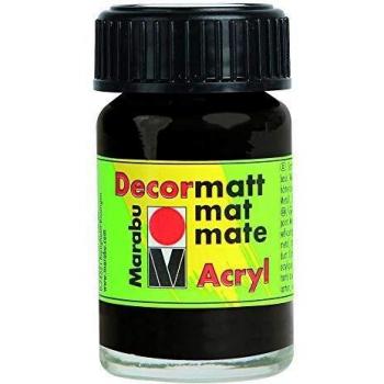 Decormatt Acrylfarbe, Schwarz 073, 15 ml