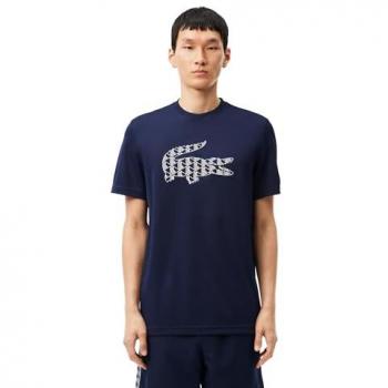 Maglietta Lacoste Uomo Ultra-Dry Piqué Blu Navy Manica Corta Taglia L
