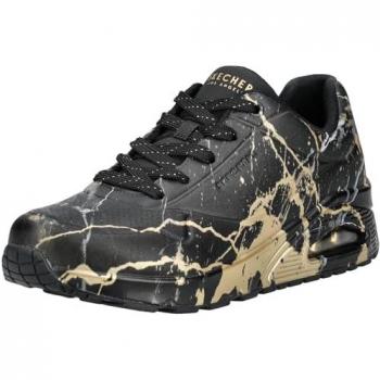 SKECHERS Calzature Basse 'Uno – Marmo Splendido' Oro/Nero