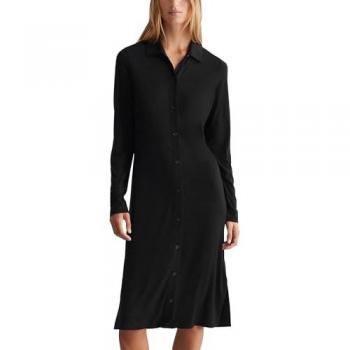 Marc O'Polo Damenkleid mit Schlitzen schwarz XL