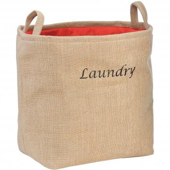 NatureHaven Jute Hessian Wash Basket
