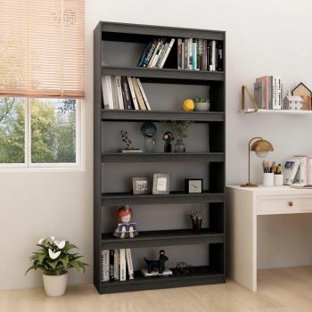Divisorio Libreria Grigio 100x30x200 cm in Legno di Pino