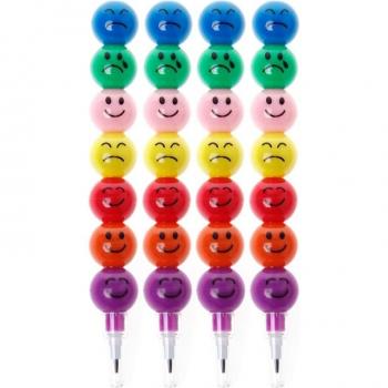 Colorful 4Pcs Smile Face Pencils for School