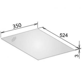 Plaque de recouvrement Keuco 361 x 3 x 524 mm pour buffet 31320/31321 cachemire transparent