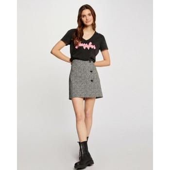 Falda Mujer Morgan Estampada Chevron
