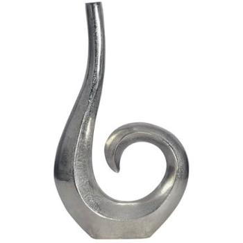 Wohnling Spirale Vasenmodell 47 cm – Minimalistische Dekovase in Silber