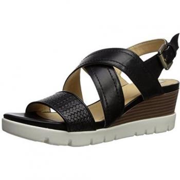 P.B Geox Marykarmen Noir – Sandale femme cuir boucle