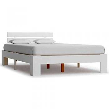 Cadre de Lit Similicuir 200 x 120 cm Blanc