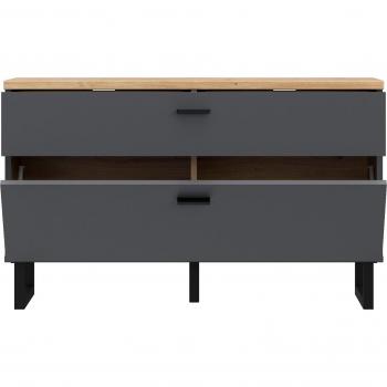 Klara Oak and Grey TV Cabinet with Drawer