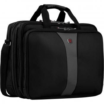 Wenger 600655 LEGACY 17 Casquette portative triplex, aéroport friendly, iPad-tablette + eReader noir / gris {19 Litres}