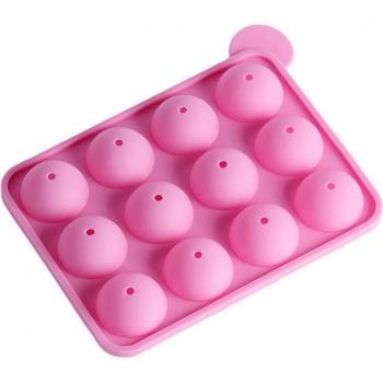 12‑Hole Silicone Lollipop & Chocolate Cake Maker – Ice Cube Tray
