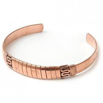 Berk 8 mm Kupferarmband – gestreift