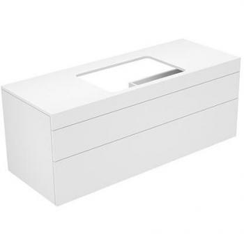 Keuco Edition 400 Waschtischunterbau, 140x54,6x53,5cm, Weiss/Cashmere, ohne Hahnloch