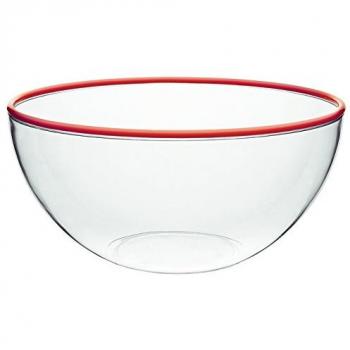 Insalatiera Saturno 32 cm Trasparente Rosso Cosmoplast