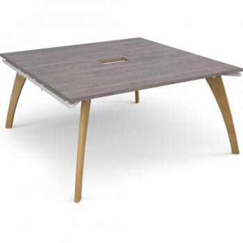 Fuze Square Modular Office Boardroom Table with Power Module Cut Out