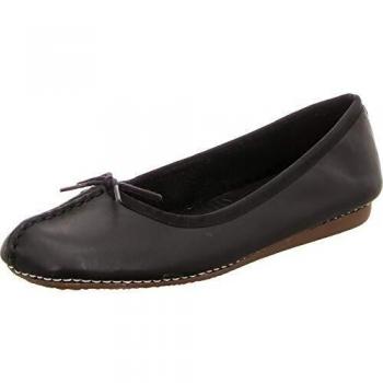 Clarks Freckle Ice Bailarinas de cuero negro para mujer