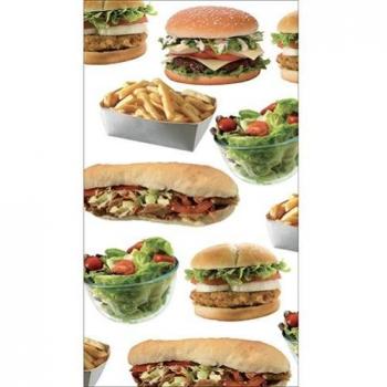 Plage – Stickér réfrigérateur & lave-vaisselle, snacking, burgers, sandwiches, salades, 180 cm x 100 cm