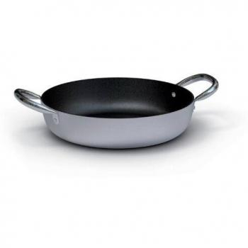 Tegame 32 cm Alluminato Nero con Maniglie Inox