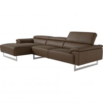 Egoitaliano Malika Ecksofa, edles Design mit chromfarbenen Füßen