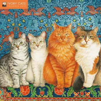 Ivory Cats Wall Calendar 2019
