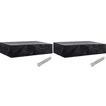 Sonnenliege Abdeckung 2er Set mit 8 Ösen 218x77x55 cm