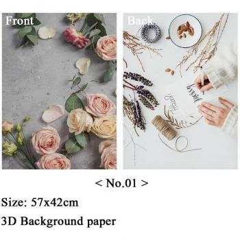 3D Face Design Photo Backdrop Paper