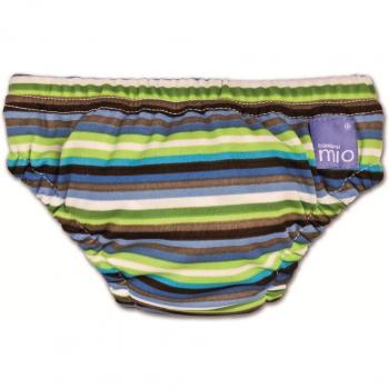 Bambinomio Baden‑Windel Medium Braun gestreift