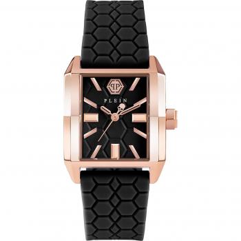 Philipp Plein Offshore Square Womens Black Watch PWMAA0222 Silicone, One Size