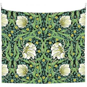 William Morris Green Fantasy Tapestry