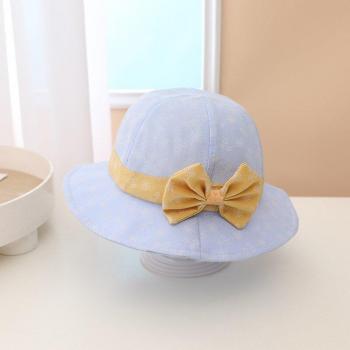 Gorro de Lavabo Cuadros “Primavera” con Lazo Floral para Bebé y Niña