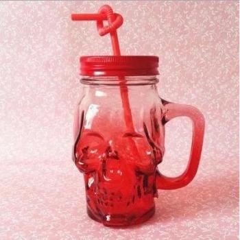 500ml Colorful Skull Mason Jar