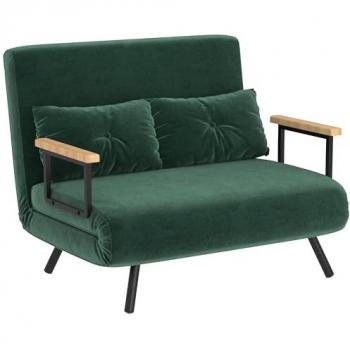 Sofá cama “Espuma Verde” Homcom 102x73x81 cm