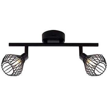 BRILLIANT Dalma 2-flammige Deckenlampe schwarz matt