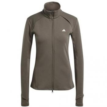 ADIDAS Damen Fitnessjacke braun | S