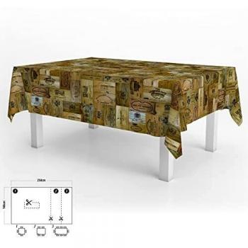 Mantel hule Tablones Vino 140 × 250 cm