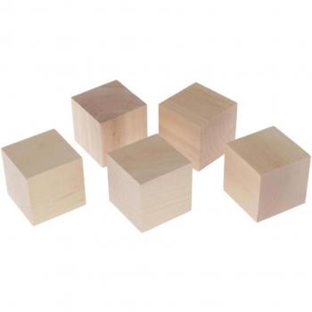 Set de cubes de bois 6 cm – Projet d’artisanat et de bricolage éducatif