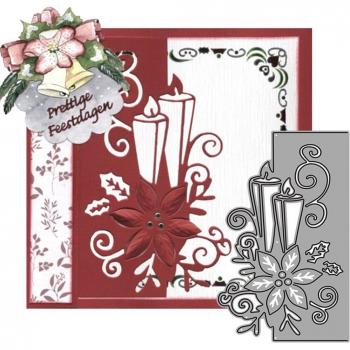 Marco Decorativo de Navidad con Motivo Floral