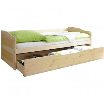 Sofabett Marina mit integriertem Schubladenschrank – TICAA – Natur