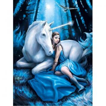 Bordado de Diamantes: Unicornio 20x30