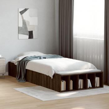 VidaXL Brown Oak Bed Frame 100x200 cm without Mattress
