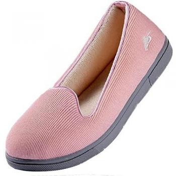 Pantoufles femme Rose à mémoire de forme – Wishcotton, coton, antidérapant, 37 EU