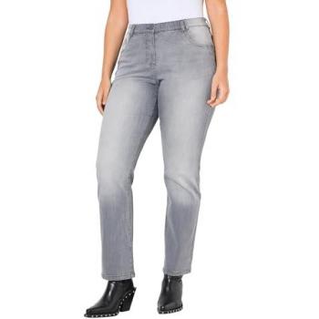 Regular‑Fit Mandy Jeans (Ulla Popken) – Damen, grau, 60, Baumwolle, Ziernaht am Bein