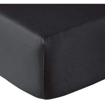 Anne de Solène Drap Housse Vexin Noir 140x190 cm
