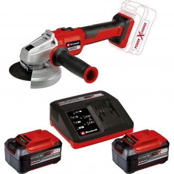 Einhell Pro 18/125 Q Brushless Angle Grinder 125mm – Dual 5.2Ah Li‑Ion Batteries (No Case)
