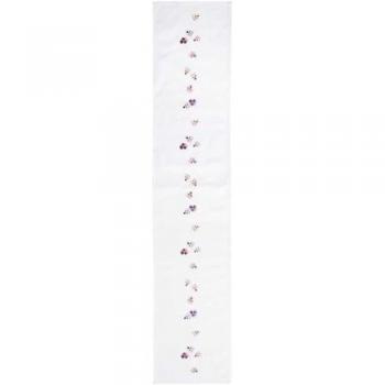 Designer Counted Cross Stitch Tablecloth Pansy Pattern
