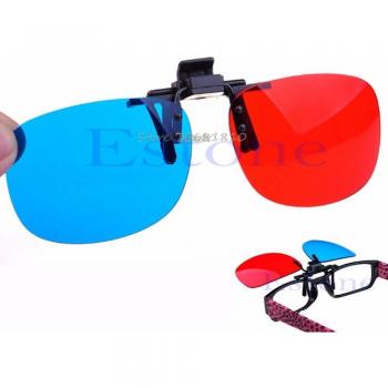 Lunettes 3D Suspendues, Type Pince Directe, Myopie Rouge & Bleu