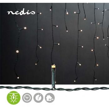 Catena di Luci Ghiaccioli 180 LED Bianco Caldo