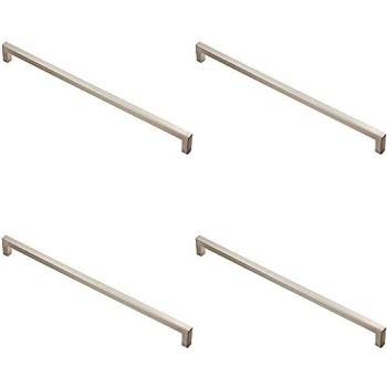 Looped Satin Nickel Square Pull Handles – 4 Pieces, 330 × 10 mm, 320 mm Length