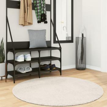 Vidaxl Istan High Pile Cream Rug Ø 120 cm