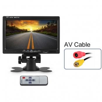 Moniteur de caméra de recul 7 pouces HD 800x480 TFT LCD avec télécommande IR